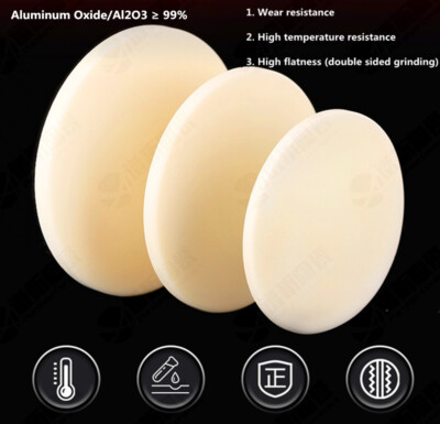 High Purity 99% Alumina Ceramic Gasket Disc Wear Resistance and High Temperature