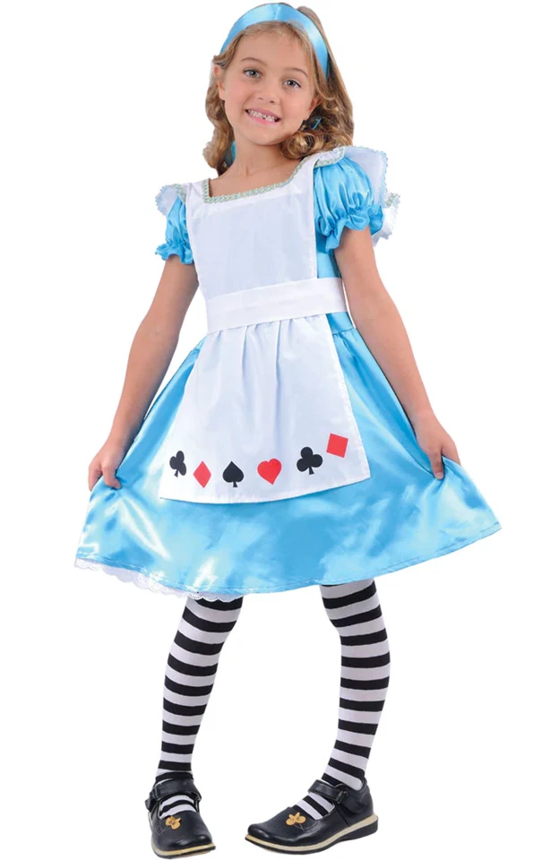 Girls Storybook Costumes Childrens Book Day Alice Riding Hood Fancy Dress Outfit - Image 2 of 4