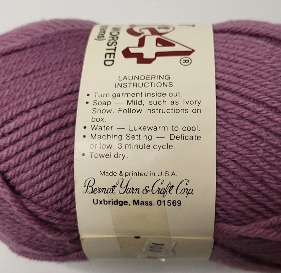 5 Bernat Sesame4 100% Wool Knitting Worsted Yarn 7552 Marsh Heather - 100g Skein - Image 3 of 4