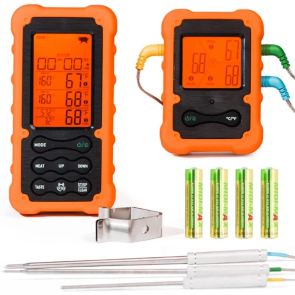Digital Wireless Remote Meat Thermometer Cooking 3 Probes Oven BBQ Grill Smoker
Opens in a new windo