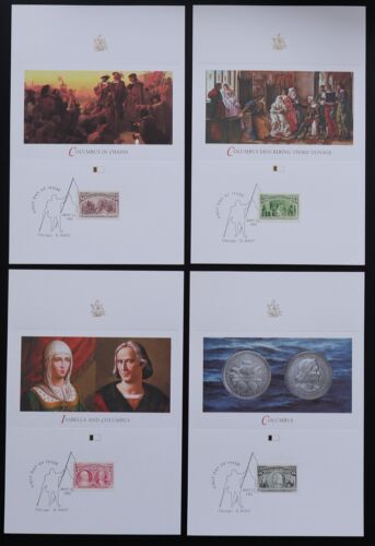 U.S. Used #2624 - 2629a/d 1c/$5 Columbus Set of 16 Fleetwood Proofcards - Picture 4 of 6