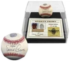 Ernie Banks Autographed Signed LE #37 Thumbprint Baseball Display Case COA CUBS