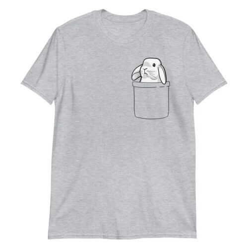 Pocket Rabbit T-Shirt, Cute Rabbit Tee, Funny Bunny Unisex Shirt, Womens Rabbit