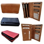 RFID Schutz Geldbörse Damen Portemonnaie Echt Leder Frauen Portmonee Brieftasche
