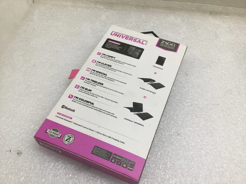 ZAGG Universal Bluetooth Keyboard Case for Apple Samsung, All Bluetooth Devices - Image 2 of 3