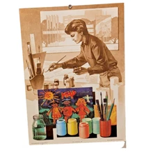 Advertising Poster USSR ☭ Soviet Ukraine ☭Promo Kyiv 1989☭ Buy Gouache Paints