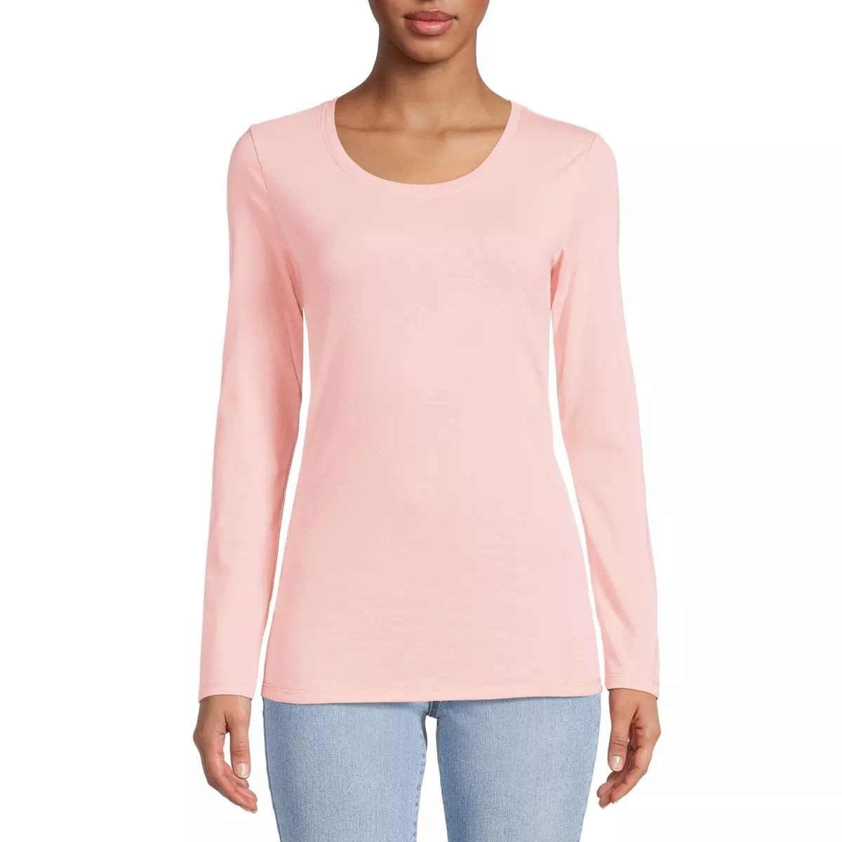 Light pink long sales sleeve shirt womens