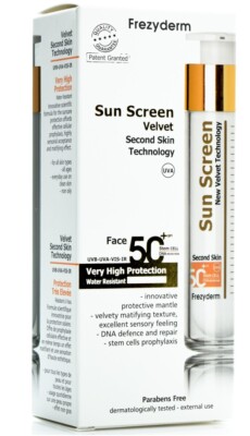 Frezyderm Sunscreen Velvet Face Cream Spf 50+ With Second Skin Technology 50ml