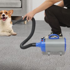 Einstellbare Geschwindigkeit&Wärmer 2200W Hundefön Tierhaartrockner mit 4 Düsen