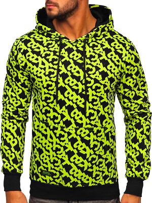 Kapuzenpullover Pulli Sweatshirt Pullover Hoodie Print Motiv Herren BOLF Sport