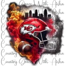 Sublimation Transfer Chiefs Football Ready To Press Heat Transfer