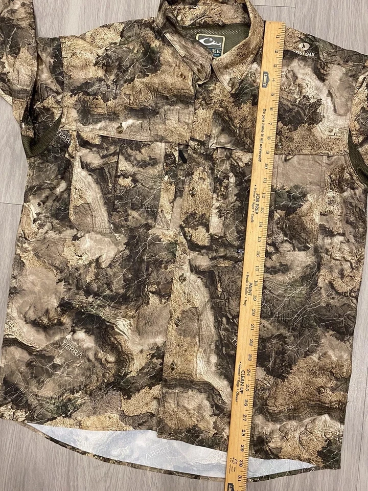 Drake Waterfowl Shirt Mens M Long Sleeve Advantage Max-4 Camo Vented Hunting - Image 3 of 4