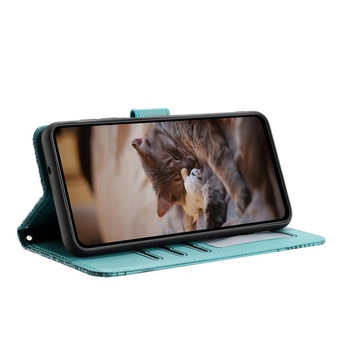 For SamsungS24 A15 A05S Wall Cat Pattern PU Leather Flip Wallet Case Phone Cover - Picture 10 of 16