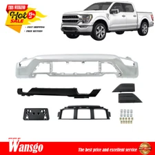 Front Bumper Assembly 6-piece Kit Chrome Black Suit For Ford F-150 2021-2023