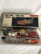 Vintage SPACE SHIP Toy- Battery Operated w/Box Works Great COMPLETE