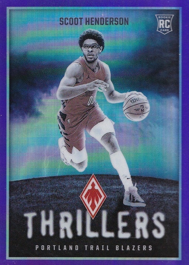 Scoot Henderson 2023-24 Panini Phoenix Thrillers Purple Prizm Rookie RC /75 #10