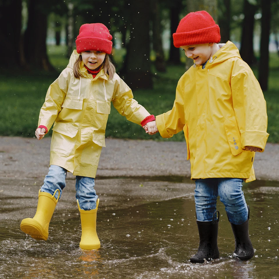 Детские дождевые сапоги HISEA с светоотражающей полосой водонепроницаемые грязевые колодки с удобной ручкой - Изображение 4 из 4