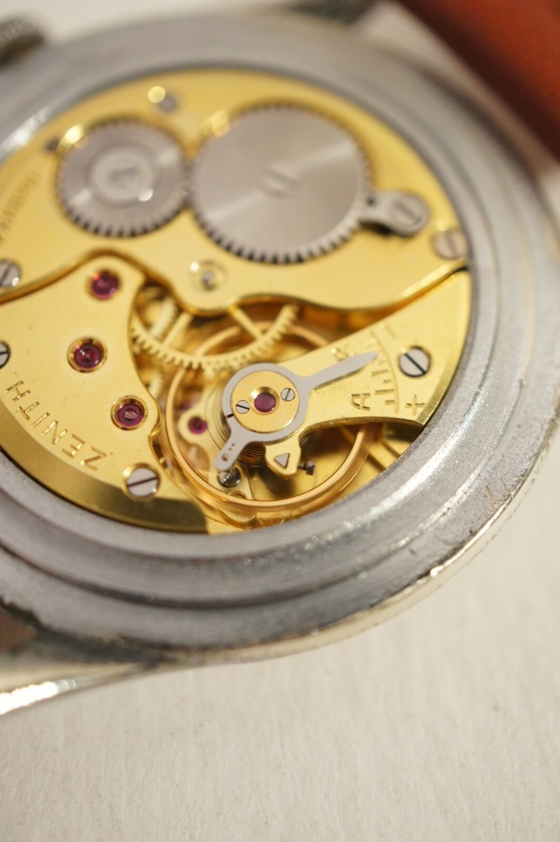 Montre Vintage Zenith Mécanique Des Années 50 - Boîtier 38mm Chromé, Fonctionne Parfaitement