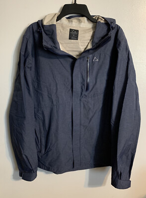 Paradox Women’s Waterproof Breathable Hooded Rain Jacket Blue Full Zip Size  M