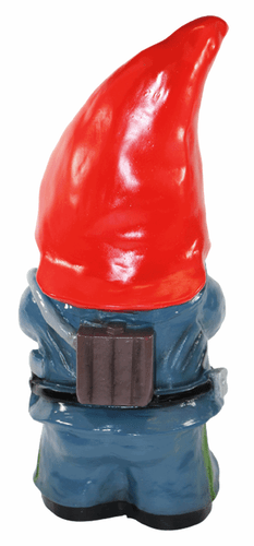 Gartenzwerg Deko Garten Figur Zwerg Feuerwehrmann stehend aus Kunststoff H 46 cm - Bild 5 von 5