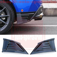 For 22-24 Toyota GR86 Glossy Black ABS Rear Bumper Front Lip Corner Cover Trim