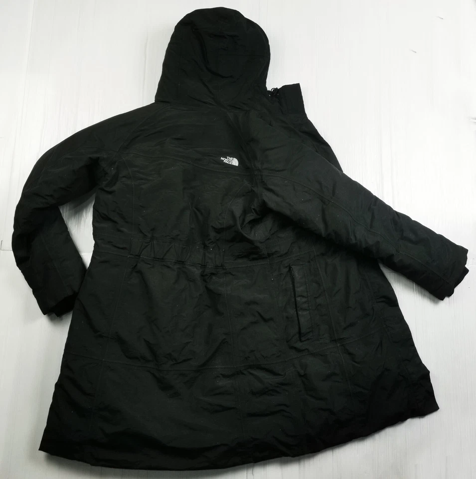 *HOT Women's THE NORTH FACE @ HYVENT ARCTIC PARKA DOWN HOODED LONG BLACK Coat M - Image 4 of 4