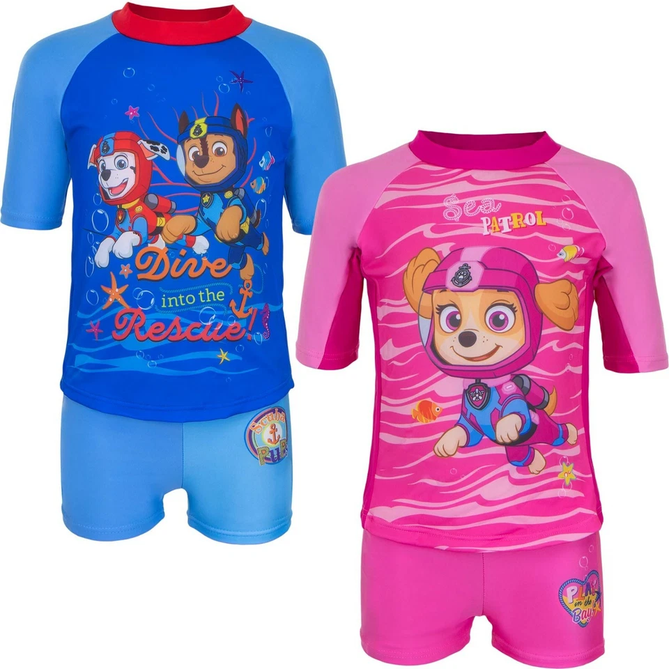 Paw Patrol Schwimmanzug Wetsuits-surfing UV50 Badehose Bade Hemd Sonnenschutz