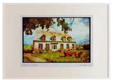 262096 Maison Casault Montmagny A2 Picture Frame Watercolour print