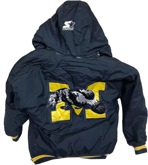 Vintage Michigan Wolverines Sz Large Starter Jacket Full Zip *See
