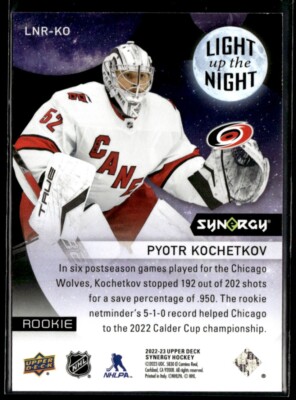 2022-23 Upper Deck Synergy Light Up The Night Rookies Pyotr