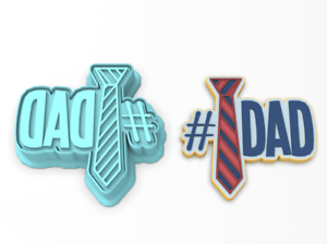 #1 Dad Cookie Cutter /& StampFather/'s Day Tie