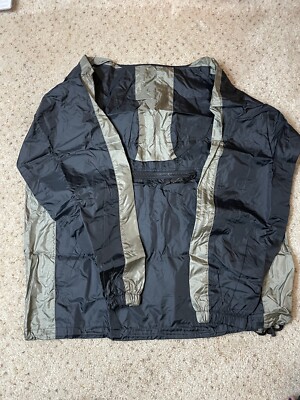 Vintage Gap 90s Two Tone Anorak Drawcord Jacket Large w/ bag packable hiking