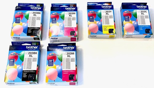 Brother LC203 Ink Cartridge (Black, Cyan, Magenta, Yellow, 4-Pack) in Retail Pac