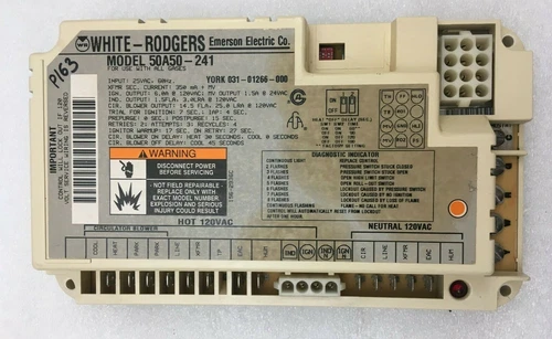 White Rodgers 50A50-241 York 031-01266-000 Furnace Control Circuit Board #P163