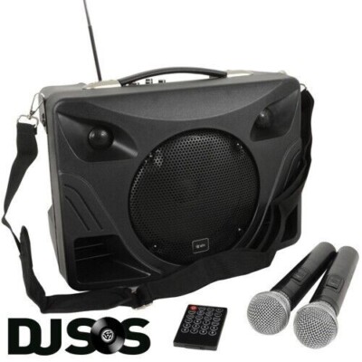 50 W tragbare Desktop PA Bluetooth und 2 Handradio Mikrofone 178.808UK