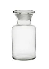 Eisco Labs 250ml Reagent Bottle, Wide Neck with Glass Stopper - Soda Glass