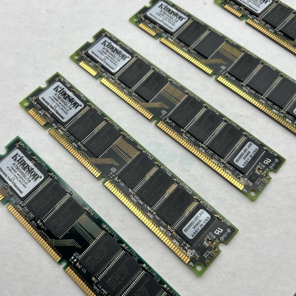 Kingston 16MB 168-Pin SDRAM DIMM PC66 Memory 2x64 IBM KTM-300GL/16 PC-66 Vintage - Image 2 of 4