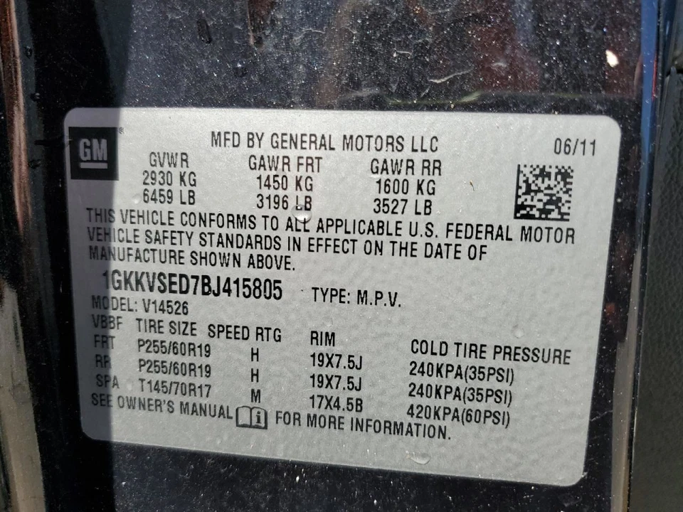GMC Acadia ECM 2011 módulo de control electrónico 4x4 3,6 L usado 136 k millas Foto 2 de 4