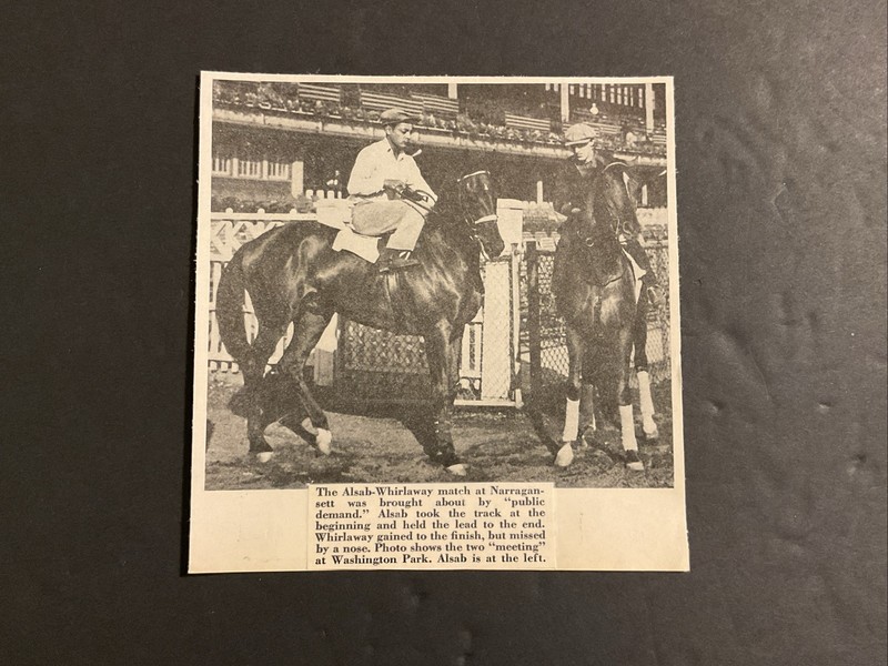 WHIRLAWAY   ALSAB photo Horse  Racing  1942 NARRAGANSETT PARK