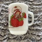 Vintage American Greetings Strawberry Shortcake Mug Anchor Hock Milk Glass 1980