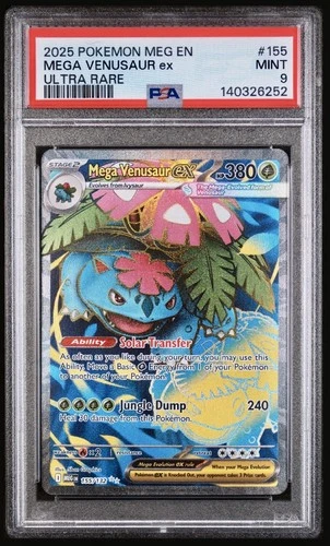 2025 Pokemon Mega Venusaur EX #155 Mega Evolutions Ultra Rare PSA 9 MINT