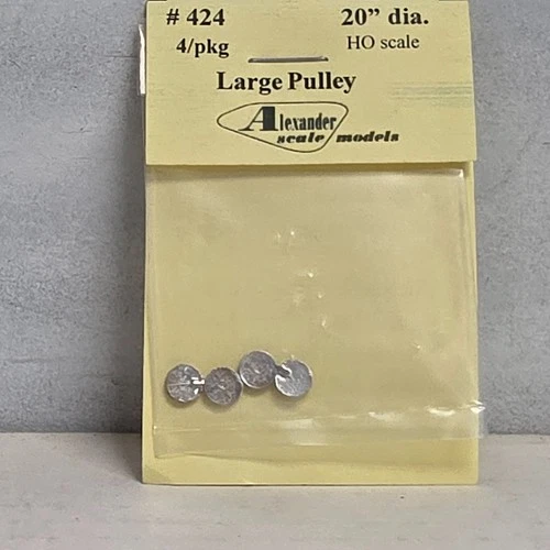 20" Large Pulley - 4 in Package - White Metal Alexander Scale Part # 120-424 - Picture 1 of 1