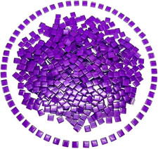 500G/ 1.1LB Bulk Crystal Mosaic Tiles, Assorted Color Opaque Mosaic Glass Crafts