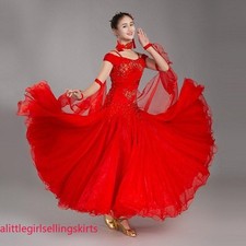 Professional Modern Dance Dress Standard Ballroom Women Skirt Prom Waltz Costume