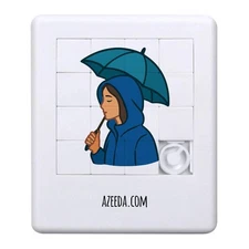 'Rainy Day Woman with Umbrella' Sliding Puzzle (PZ00039181)
