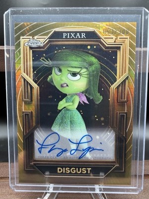 2025 Topps Chrome Pixar Gold Disgust #aa-ll Auto /100