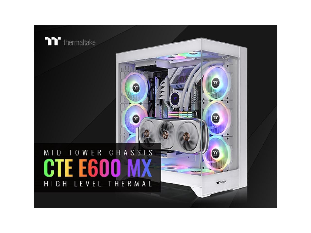 Корпус Thermaltake CTE E600 MX Snow Mid Tower E-ATX с централизованной системой охлаждения 40390₽