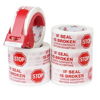 Stop Sign Sealing Tape Pre-Printed '' IF SEAL IS BROKEN,CHECK CONTENTS BEFORE ...