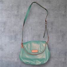 Marc by Marc Jacobs Natasha Crossbody Bag Teal Color Leather Flap Zip Purse
