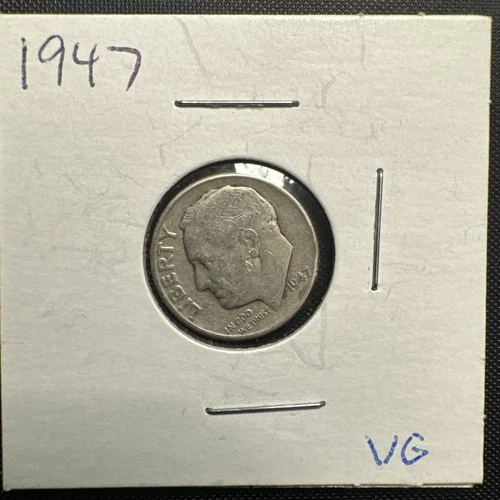 1947 roosevelt dime bu